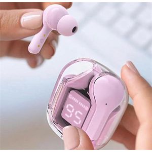 Pink- UltraPods Max 5.3 Truly Transparent Wireless Earbuds